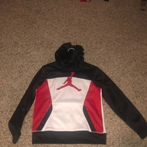 Black white and red jordan hoodie